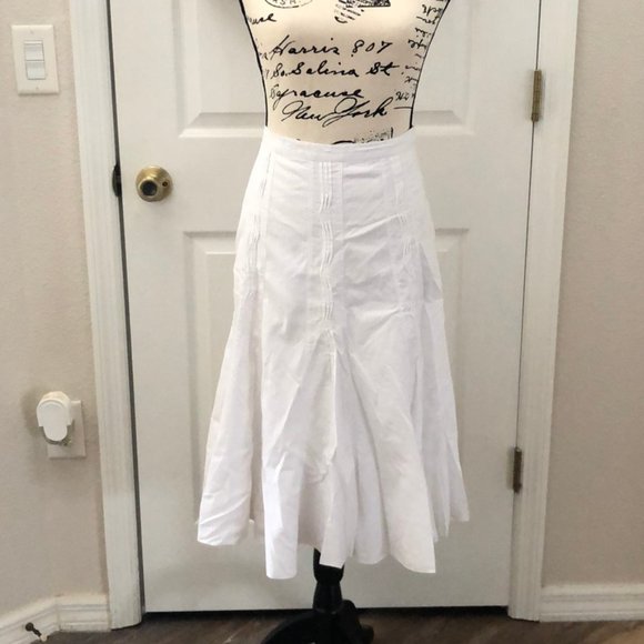 Coldwater Creek Dresses & Skirts - Coldwater Creek white cotton mini-pleat skirt